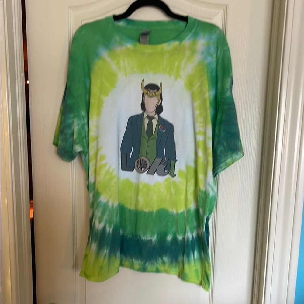 Green Tie-Dye President Loki Graphic T-Shirt